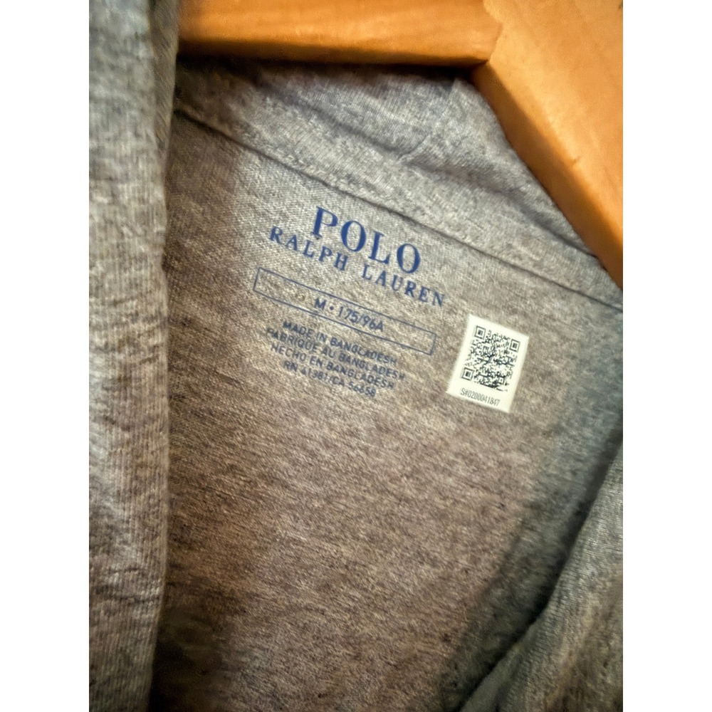 Previously Loved Grey POLO Ralph Lauren Tshirt Hoodie Size M - Picture 2 of 4